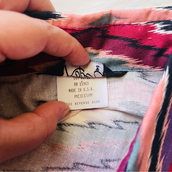 Roper Aztec Print Button Down Shirt - Picture 4 of 5